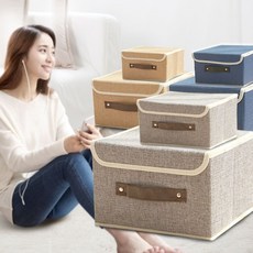 접이식 수납 정리함 폴딩 박스 옷 잡화 ond8502Du, 브라운 소