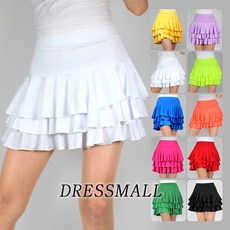 나나 캉캉 스커트 밸리 라틴 라인 챠밍 방송 댄스복, XL, 화이트