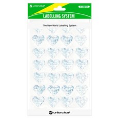 스티커 하트스티커 4매입 실버 홀로그램 19x18 ksm+4517Ms