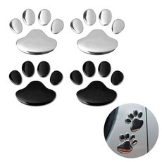 도나토르 차량용 튜닝 3D 발바닥 스티커, 2개, 실버