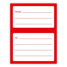 50매입 자가접착 주소라벨 택배 박스 봉투 배송용 스티커 레드(50개/포장), 50개, 50개