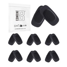 Combine8 안경 코 패드 12쌍 화이트 소프트 실리콘 에어 챔버 선글라스용 미끄럼 방지 스퀘어 노즈 패드 79673