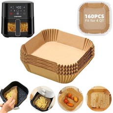 로프 팬 라이너 빵 베이킹용 유산지 라이너 160개 22.9 x 12.7cm(9 5인치) 논스틱 양피지 일회용 24.4 12.7cm(9.5 5인치)_168105, 19.1cm(7.5인치) 정사각형_168105