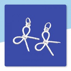 비즈톡 [SVP-26-16]순은펜던트 실버925 미니매듭리본 고리형 12x14mm+O링 리본펜던트