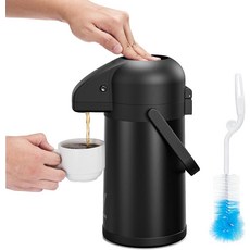 뜨거운 상태를 유지하기 커피 페 - 64 OZ 2.0L 디스펜서펌프 포함 음료용 단열 리스 보온 워터 티 초콜릿 파티용 음료 디스펜서, 102 Ounces, 2 Pack