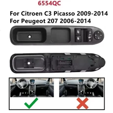 푸조 207 2000-2014 6554KT 6490EH 시트로엥 C3용 파워 윈도우 스위치 리프터 컨트롤 버튼, 02 6554QC LHD