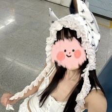 桃園出貨ing 2025新款韓國ins甜美百搭蕾絲花邊狐狸耳朵女薄款高級感蝴蝶結帽 BITL