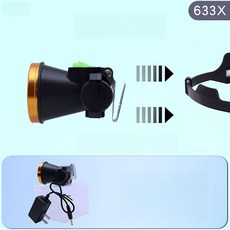 다사그레이 안전모선풍기 쿨러 안전모, 633 헤드램프 10시간, 633 헤드램프 10시간