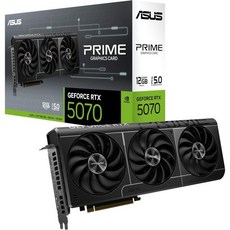ASUS SFF 지원 프라임 지포스 RTX™ 5070 OC 에디션 그래픽 카드 엔비디아 데스크톱PCIe® 5.0 12GB GDDR7 HDMI®DP 2.1 2.5 슬롯 축 기, Prime (Black), RTX5070