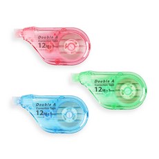 더블에이 고정력 좋은 수정테이프 12M, 색상랜덤