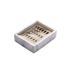 고급 호텔 대리석 비누받침 비누홀더 4컬러, 1개, C. 화이트 천연 대리석 + 골드 스테인리스 스틸 조각