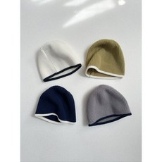 [디그린] 26봄 라인 비니 아동 키즈 매일 편하게 씌울 수 있는 봄 골지 니트 비니