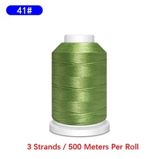 폴리 에스터 자수 스레드 0.3mm 실크 스레드 500M 스풀 술 보석 만들기 중국어 매듭 DIY 팔찌 꼬기 문자열, 08 1PC-Color 41