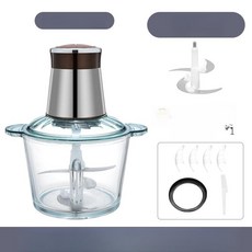 만능다지기 마늘다지기 미니다지기 다지기 만능 야채다지기, 3L 유리볼1세트블레이드, 기본 색상
