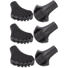 [ 787214 ] HAPLUSTAR 트레킹 폴 팁 세트 - 발 교체용 고무 프로텍터 대부분의 워킹 하이킹 스틱에 적합 지름 11mm, 두 가지 모양(발 및 대형 원형)_6개