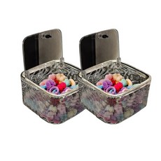 레디박스 세제 캡슐 다용도 사각 소품 보관 뚜껑형 정리함, 2개, 그레이 소