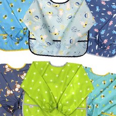 몽프레 유아 방수 긴팔 미술가운 상의 앞치마형 놀이 앞치마