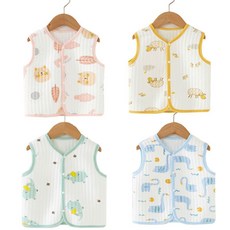 엠에스키즈 유아동 사계절 테리 순면 실내조끼 0세-5세까지