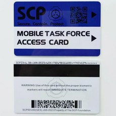SCP scp 재단 키 만능 카드 1 2 3 4 5 등급, MOBILE TASK FORCE