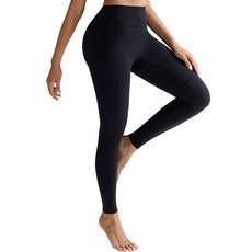 RUNNING GIRL 여성용 하이 웨이스트 레깅스 심리스 전체 길이 버터처럼 부드러운 요가 팬츠 앞면 솔기 없음 회색. M 143316