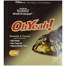 OhYeah! 蛋白質巧克力焦糖棒, 12件, 85克