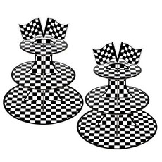 MRPAPA 화이트 티어드 컵케이크 스탠드 2팩 파티 장식용 3단 서빙 트레이 컵케익 24개를 위한 컵 케이크 타워 홀더 생일 졸업 베이비 샤워 티 파티용 디저트 홀더 (, 레이스-2개_155118