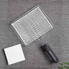가스렌지석쇠 화로 미니석쇠 구이 제외 직화 토스트 손잡이 김구이 160x160mm, C. 금속 손잡이 세라믹 그리드 크로스