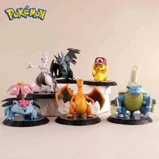 TAKARA TOMY 포켓몬 6Pcs 애니메이션 피규어 피카추 67cm 그림 Chariza, 6개