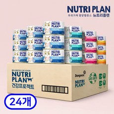 동원 뉴트리플랜 대용량 고양이캔, 건강,6종혼합, 24개, 160g