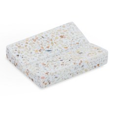 코에르 고급 테라조 비누받침대 홀더 욕실 물빠짐 비누거치대 비누곽, 베이직(Basic), 1개, 베이지