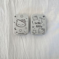 실버 키티 렌즈케이스 냥이 렌즈 보관함 2타입, 1cat, 1개
