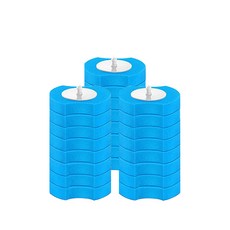 이즈코리아 변기뽀득이 욕실청소솔 리필팁 변기솔 변기크리너 교체용 세척 스펀지, 3팩(리필팁24개), 파랑