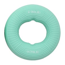 KCE 실리콘 악력기 듀얼 강도조절 도넛 미니 손 무소음 악력기 전완근 운동기구, 민트(60-70LB), 1개
