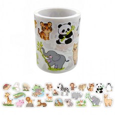 스노벨 방수 동물 캐릭터 스티커 500pcs, 1개, 혼합(S6218)