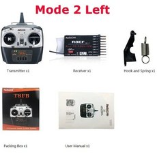 Radiolink T8FB 2.4G 8채널 라디오 컨트롤러 송신기(R8EF/ R8FM 수신기 포함) RC FPV 고정익 비행기 드론용, Mode2 T8F R8EF