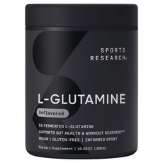 SPORTS RESEARCH 左旋麩醯胺酸粉 無味, 1個, 300g