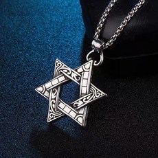 남성 육각별 펜던트 목걸이 스타일 패션 커플용 펑크