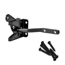 아이베란다 자동 래치 울타리 문 도어 잠금장치 걸고리, 블랙, 1개