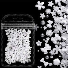 (100pcs) 레진파츠 네일파츠 레진재료 네일재료 파츠모음 6색 N10, 1개, 화이트(N10-1)
