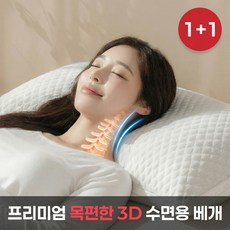 밀리포어 프리미엄 목편한 3D 수면용 베개, 2개, 그레이
