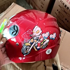 兒童卡通安全帽：機車、電動車通用，3C認證，四季款，保護寶寶頭部安全, 3C/紅色-8, 1個