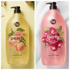 애경 샤워메이트 바디워시 1200g X 2개, 크랜베리+복숭아, 1.2kg