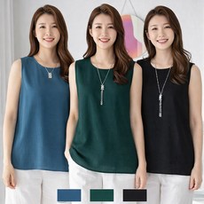 인견 민소매 블라우스 "프리미엄" 6color 솔리드 무지 빅사이즈 나시티 반팔티