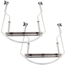 Geesatis 10홀 하모니카 넥 스탠드 금속 조절 가능한 홀더 전문가용 홀더 넥 실버 1개 138505, 10 Hole, 실버(2팩)