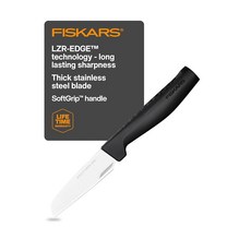 Fiskars Hard Edge 8.9cm(3.5인치) 필링 나이프 - 일본 스테인리스 스틸 블레이드는 매일 사용할 수 있도록 날카롭게 유지됩니다 손쉬운 절단을 위한 미끄럼 방