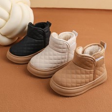 바이시유 키즈부츠 겨울 아동 털 안감 주니어 신발 여아 남아 부츠 방한화 시나모