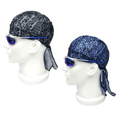 1+1 통풍 냉감 매쉬 두건 쿨 여름 두건 자전거 두건, 블랙+네이비