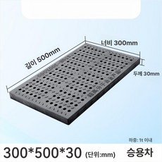 에스이스타 그레이팅덮개 배수로덮개 배수구 수로관, 500x300x30mm 원형구멍
