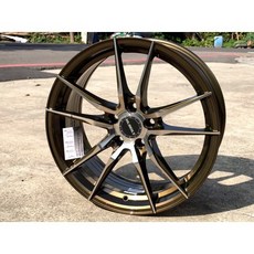 FK 17吋 5/114.3 SF801 亮古銅車面 古銅金油 鋁合金輪圈, 1個