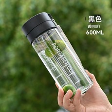 運動水杯 附提繩茶濾網 隨身水壺, 1個, 黑色600ml600Ml-800Ml
